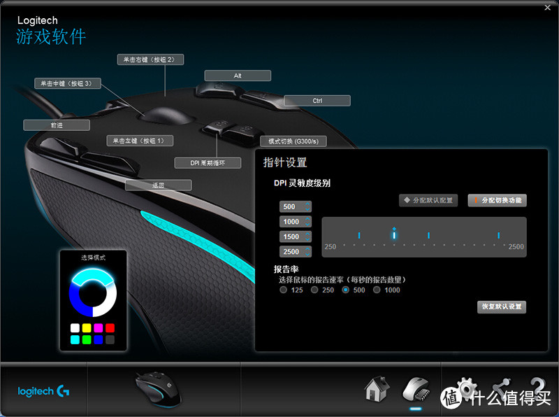 太强大，感觉用不上：回归原始，Logitech 罗技 G300s 游戏光电鼠标