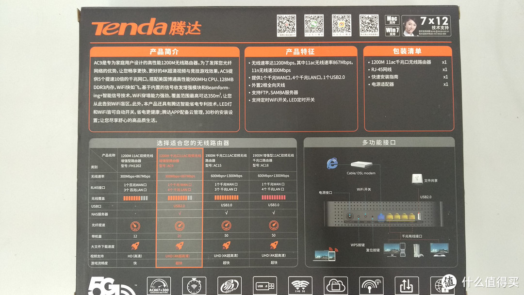 白璧微瑕，家用推荐——Tenda 腾达 AC9 五口千兆路由器详细评测