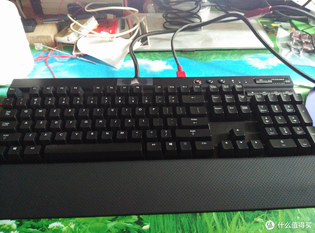 #原创新人#618剁手第一炮：CORSAIR 海盗船 K70 黑色（红轴）机械键盘 开箱