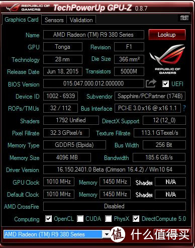 想要信仰灯不容易：Sapphire 蓝宝石 R9 380 4G D5 超白金 显卡 开箱晒图