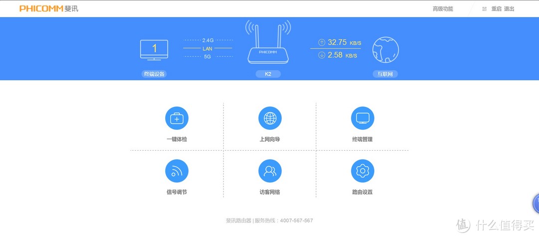 免费的路由器--PHICOMM 斐讯 K2 路由器