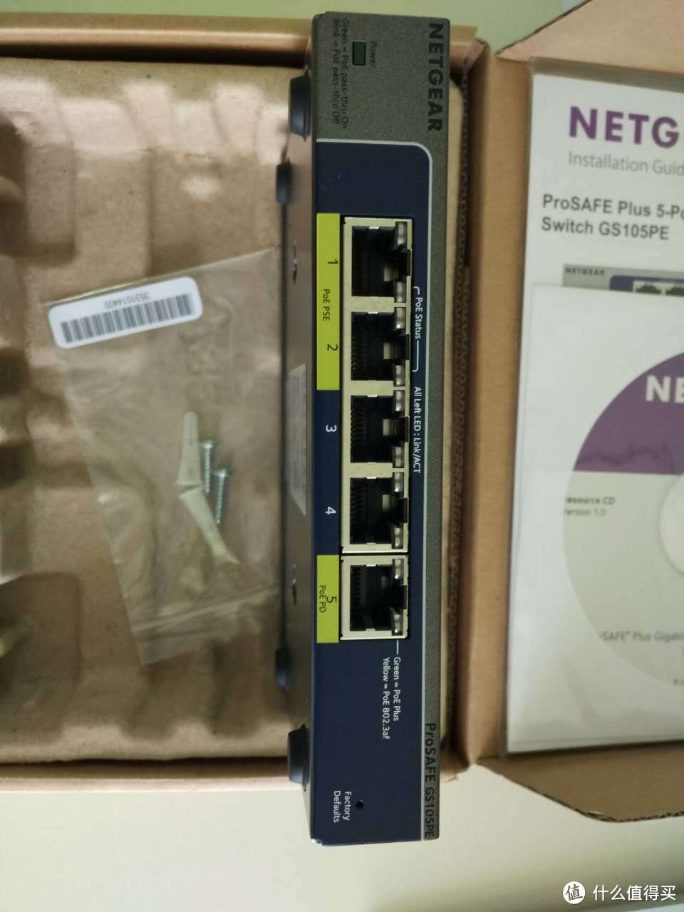 从坑里爬出来分享—NETGEAR 美国网件 GS105PE 千兆POE交换机开箱作业