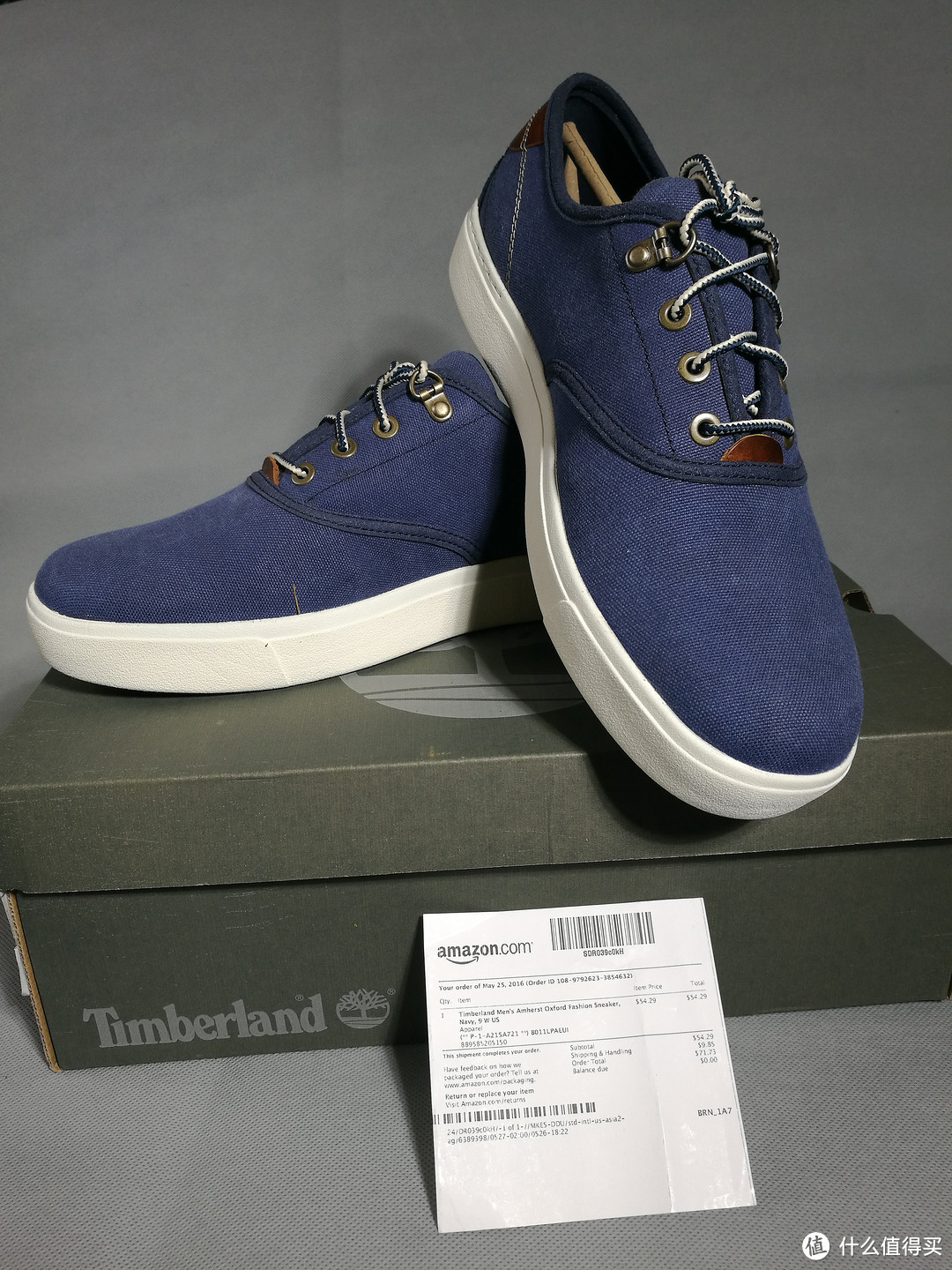 缓震休闲：Timberland 添柏岚 Men's Amherst Oxford Fashion Sneaker 开箱