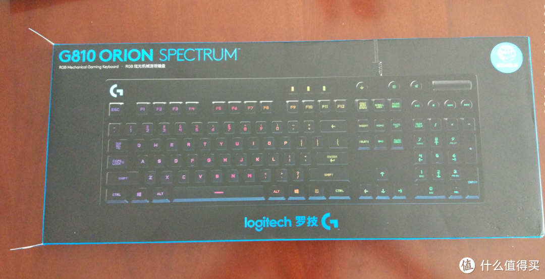 #原创新人# 不漏光的RGB键盘 — Logitech 罗技 G810 RGB幻彩背光机械键盘 开箱