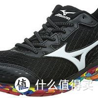 #618看我的# 脚踩彩虹起舞：Mizuno 美津浓 WAVE RIDER 19 J1GC160870 跑鞋 评测以及美津浓次*级跑鞋对比