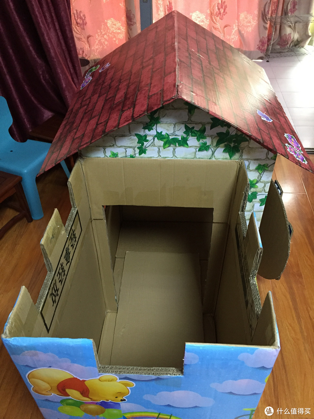 #原创新人#过一个有意义的父亲节，旧纸箱改造儿童小屋