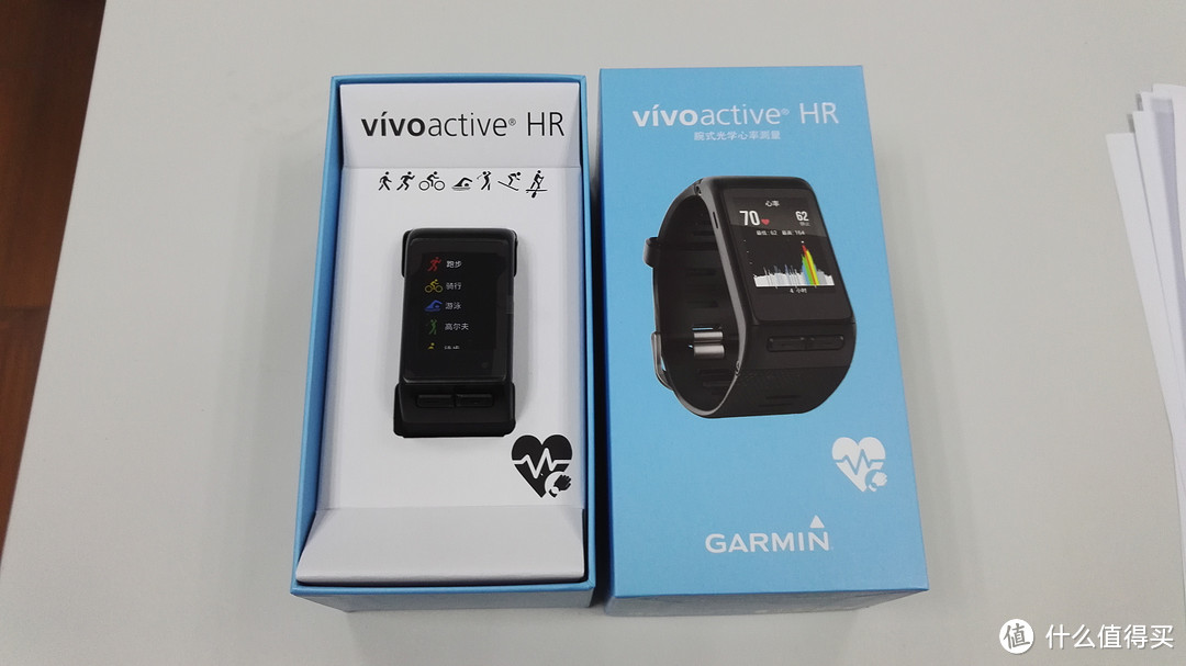 GARMIN 佳明 vivoactive HR 智能手表以及速度感应器、踏频感应器开箱