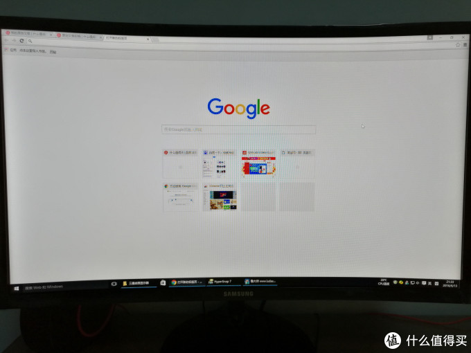 #本站首晒# SAMSUNG 三星 C24F390FH 23.5英寸LED曲面背光显示器开箱