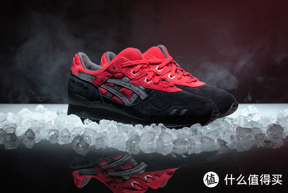 #本站首晒# ASICS 亚瑟士 Tiger Gel Lyte III  black/red圣诞红