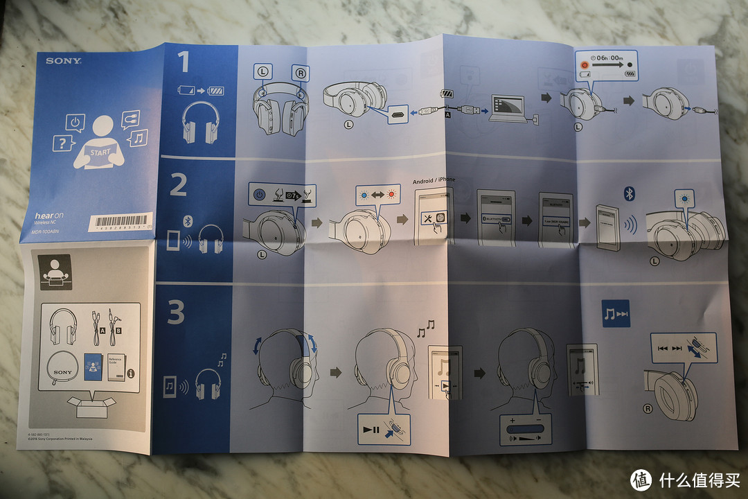 蓝牙无线带降噪，还是索尼大法好！ SONY 索尼 MDR-100ABN 耳机 开箱记