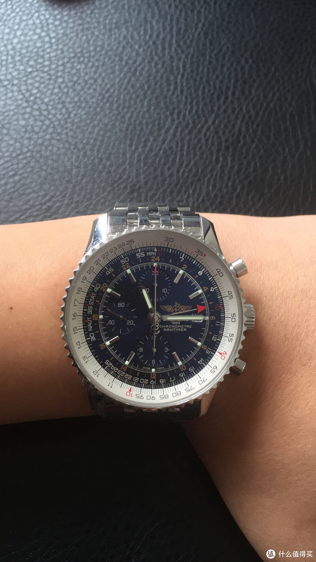 俺的第一块机械表——BREITLING 百年灵 航空计时 世界腕表（Navitimer World）