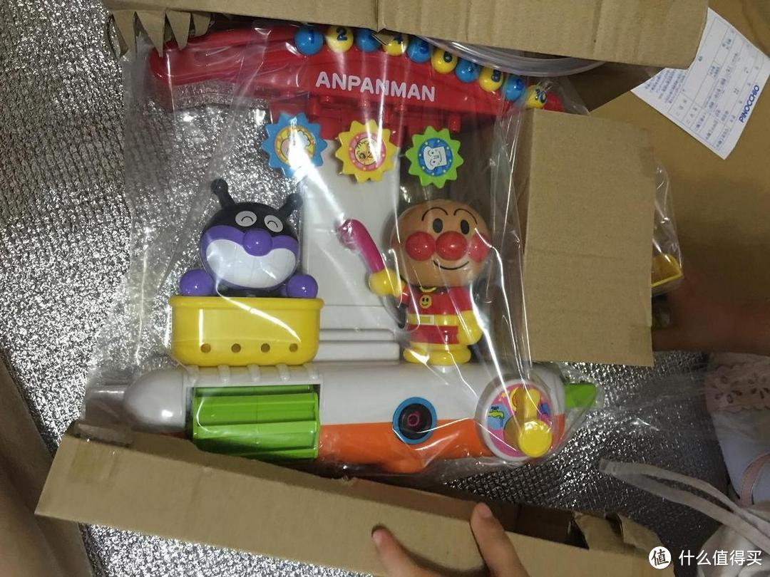 日亚 面包超人 洗澡玩具组 开箱