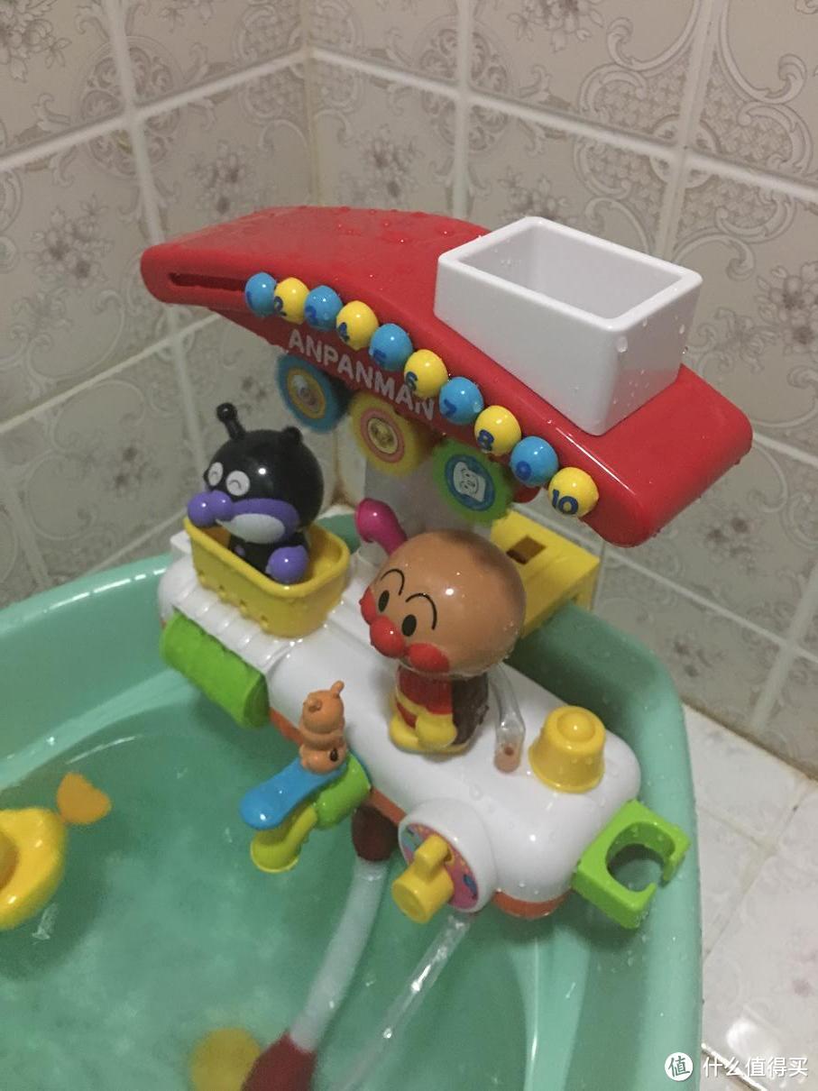 日亚 面包超人 洗澡玩具组 开箱