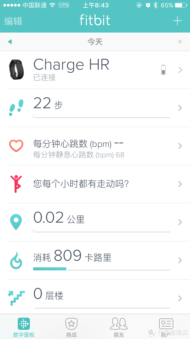 Fitbit Charge HR 智能乐活心率手环一周体验