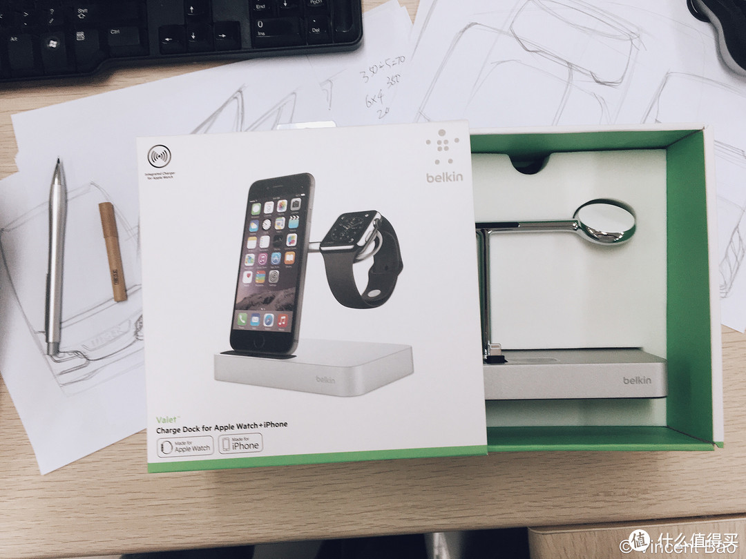 iPhone与apple Watch的双人床：belkin 贝尔金 Valet充电座 简单开箱