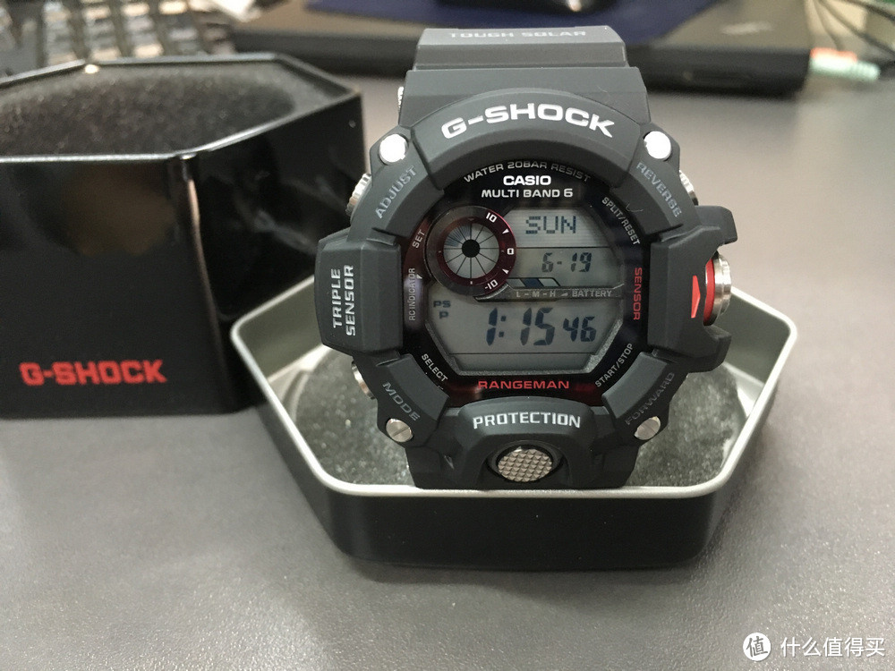 拔草：CASIO 卡西欧 GW-9400-1 三重感应电波表 开箱记