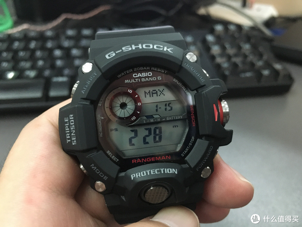 拔草：CASIO 卡西欧 GW-9400-1 三重感应电波表 开箱记