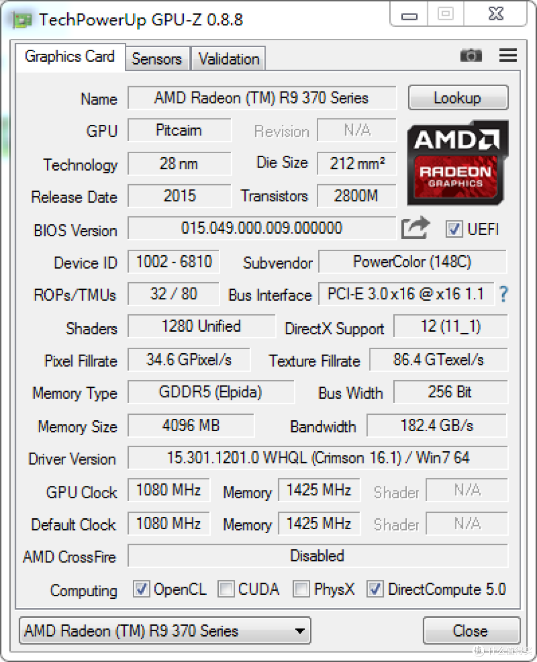 迪兰恒进 R9 370X 显卡 使用感受