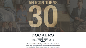 Dockers 30 周年纪念款卡其裤