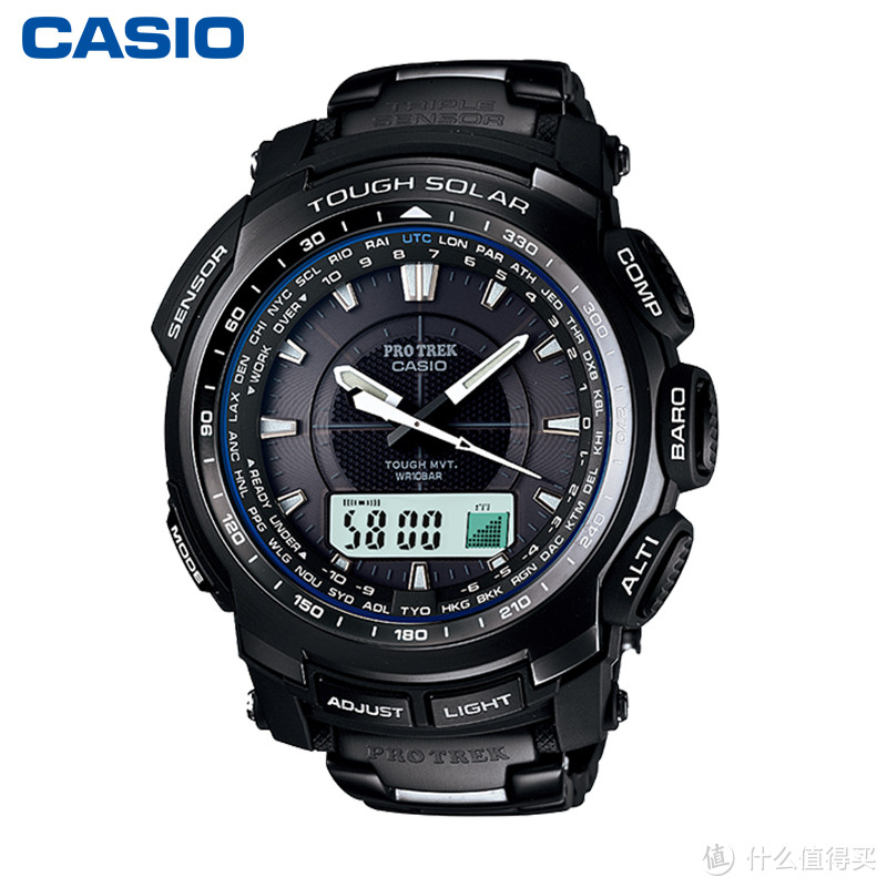 #本站首晒# 户外首选 — CASIO 卡西欧 PRW-5000YT-1D 运动手表