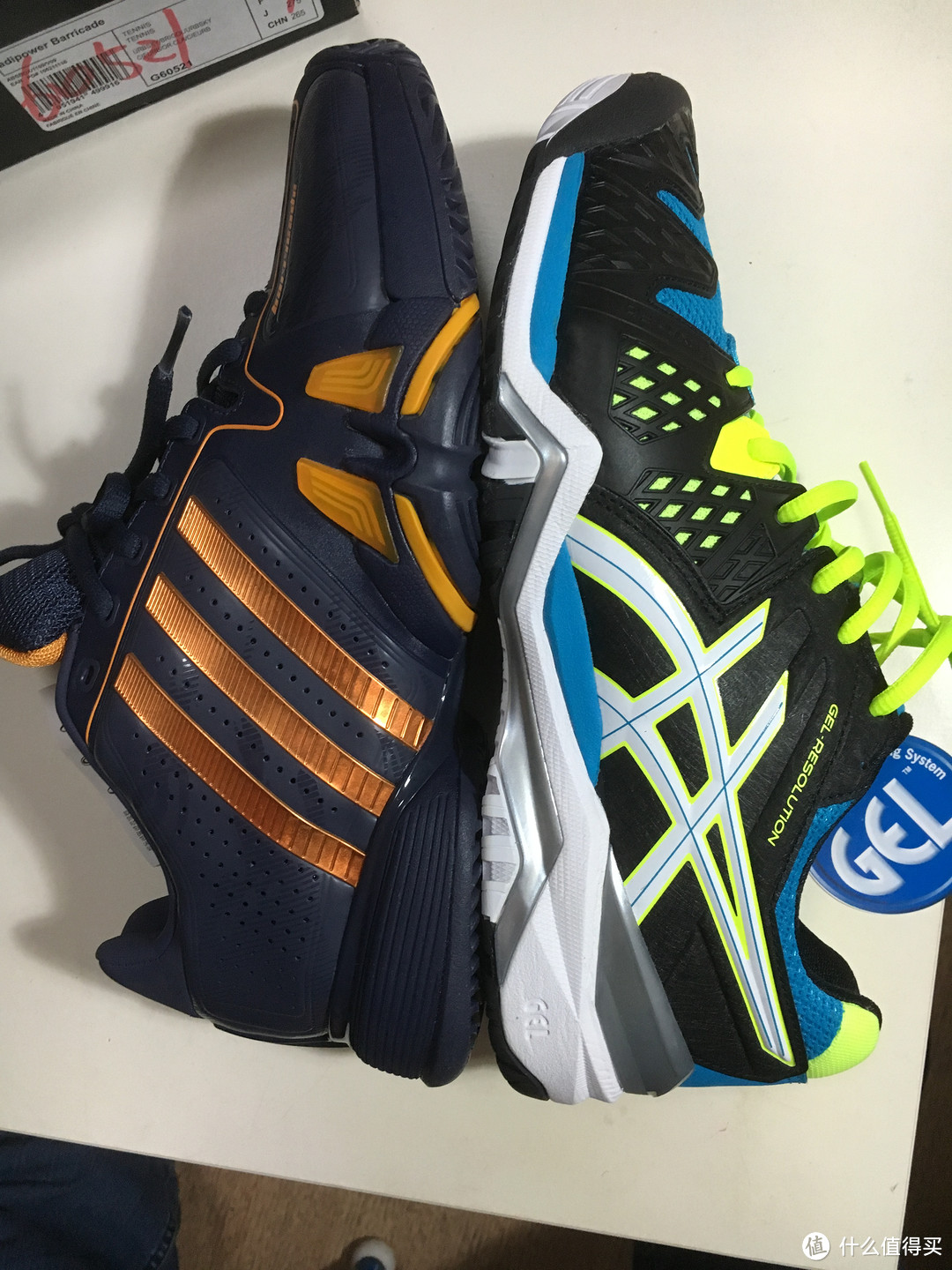 晒晒我的两双网球鞋——adidas 阿迪达斯 Barricade 7和 ASICS 亚瑟士 Resolution 6