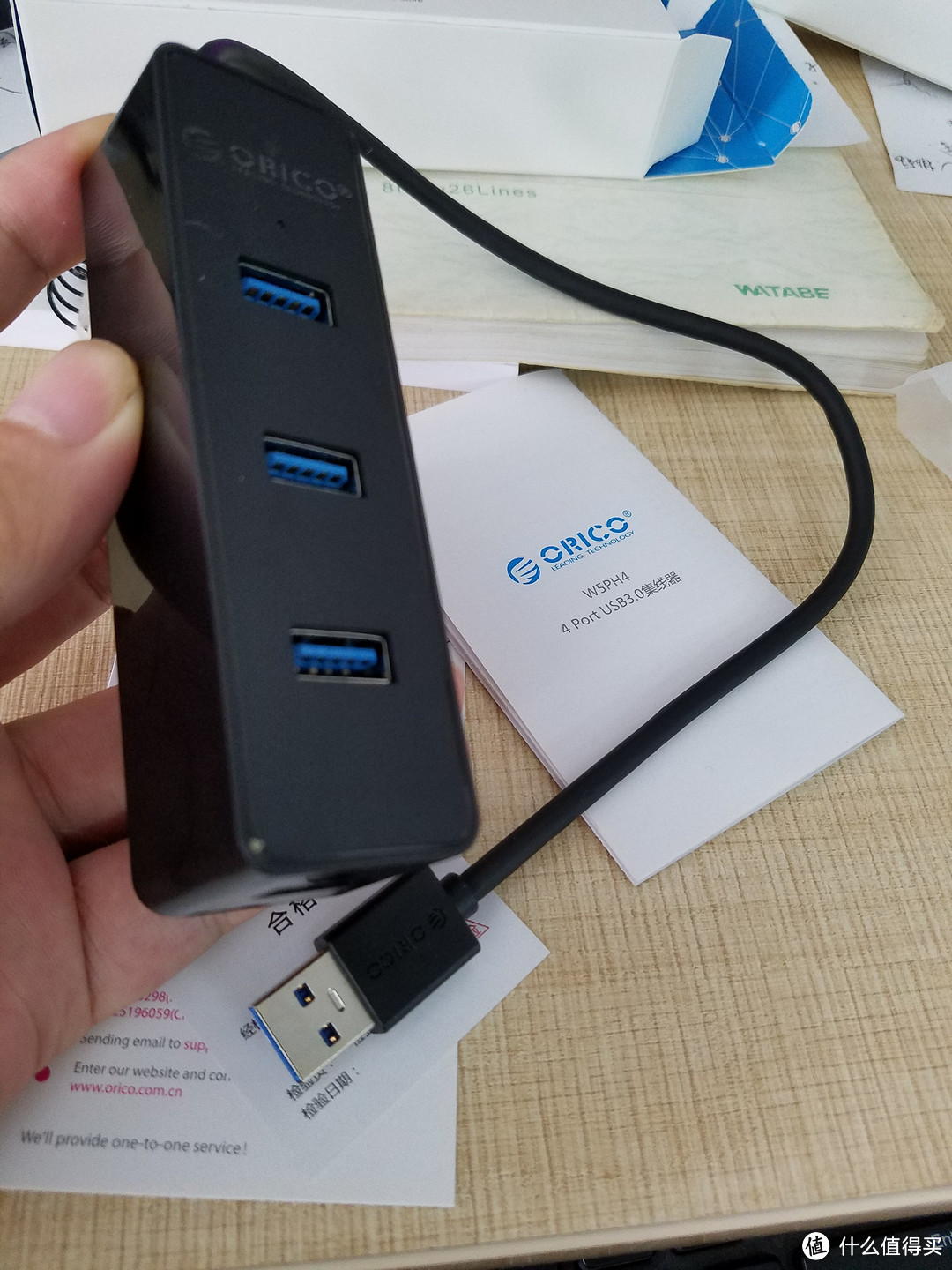 #原创新人# 小巧实用的黑色精灵 —ORICO 奥睿科 USB3.0 HUB 分线器 开箱