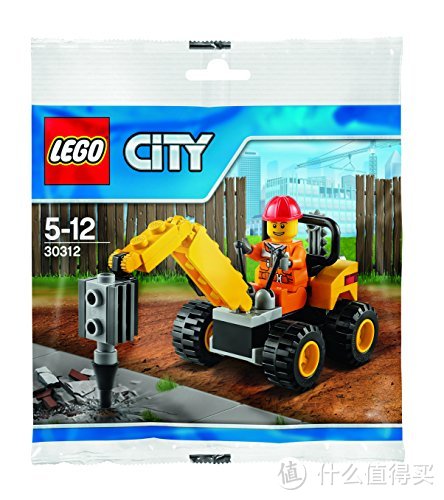 #原创新人# 我也是有车一族：LEGO 乐高 城市工程车 30312 开箱