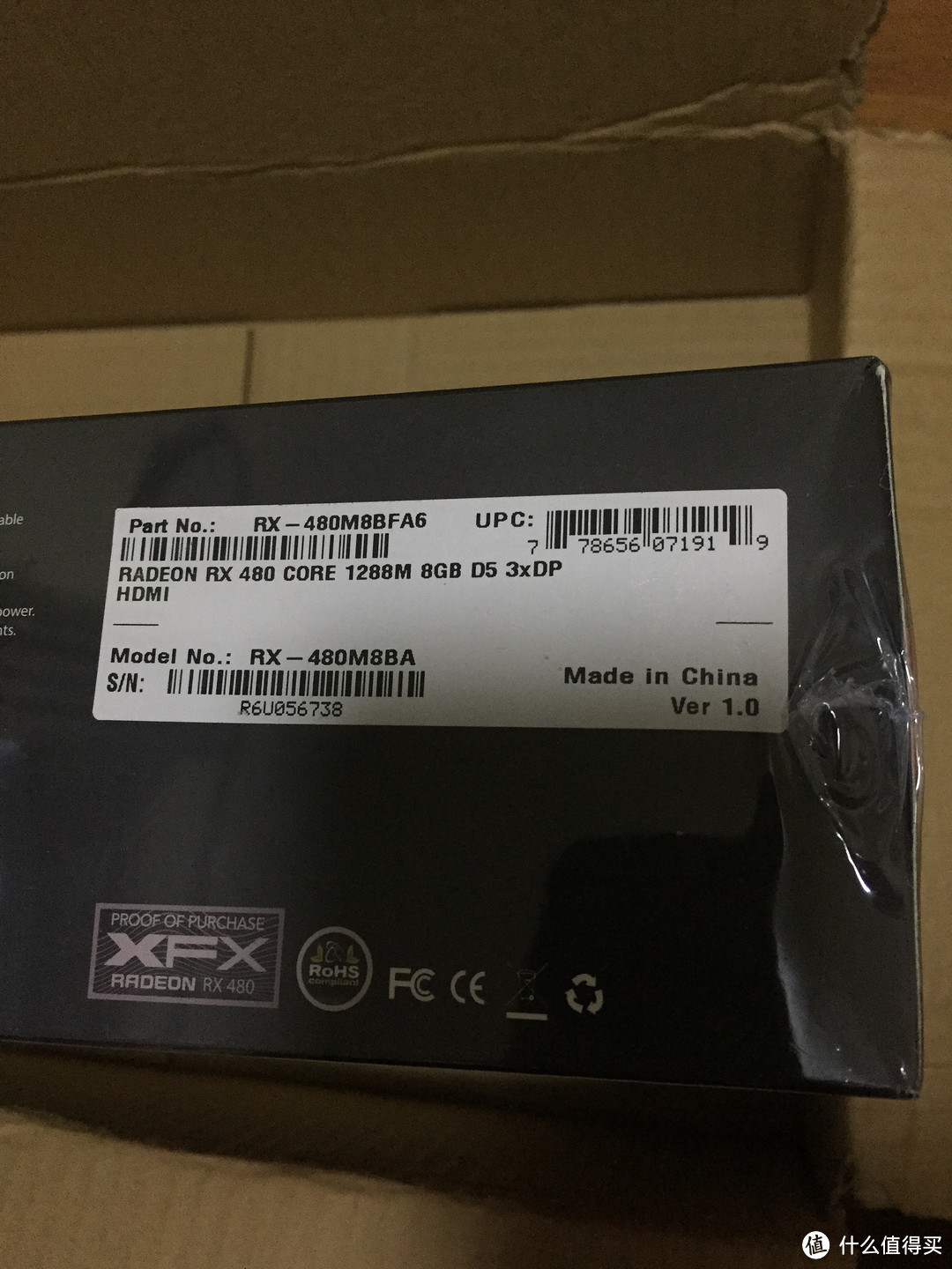 XFX 讯景 RX 480 8G版 黑狼 显卡 开箱
