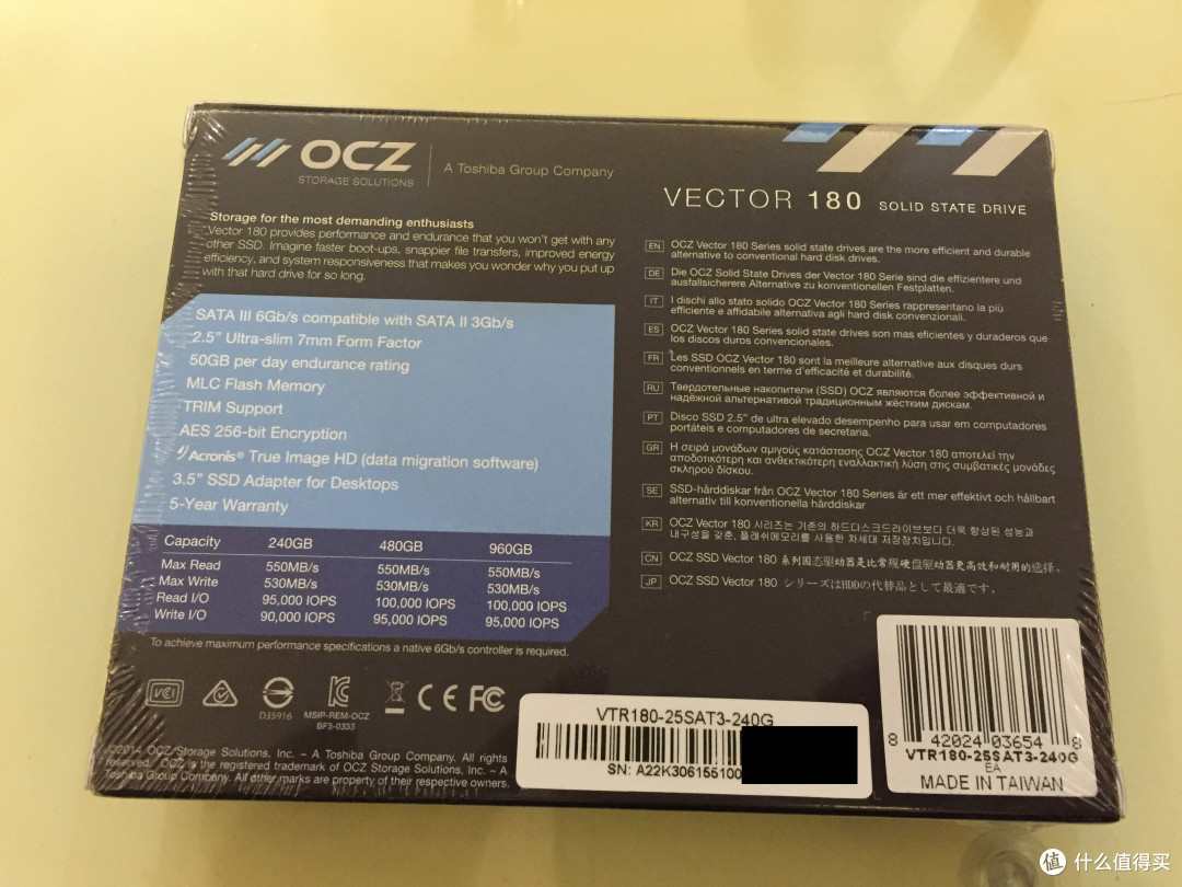 OCZ 饥饿鲨 Vector180 240G 固态硬盘 购买及售后换货攻略