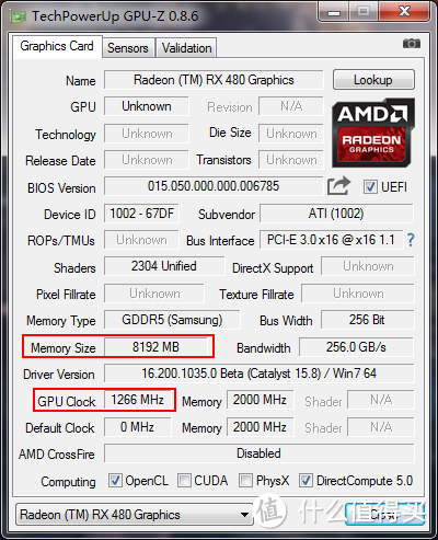 Sapphire 蓝宝石 RX480 显卡 评测
