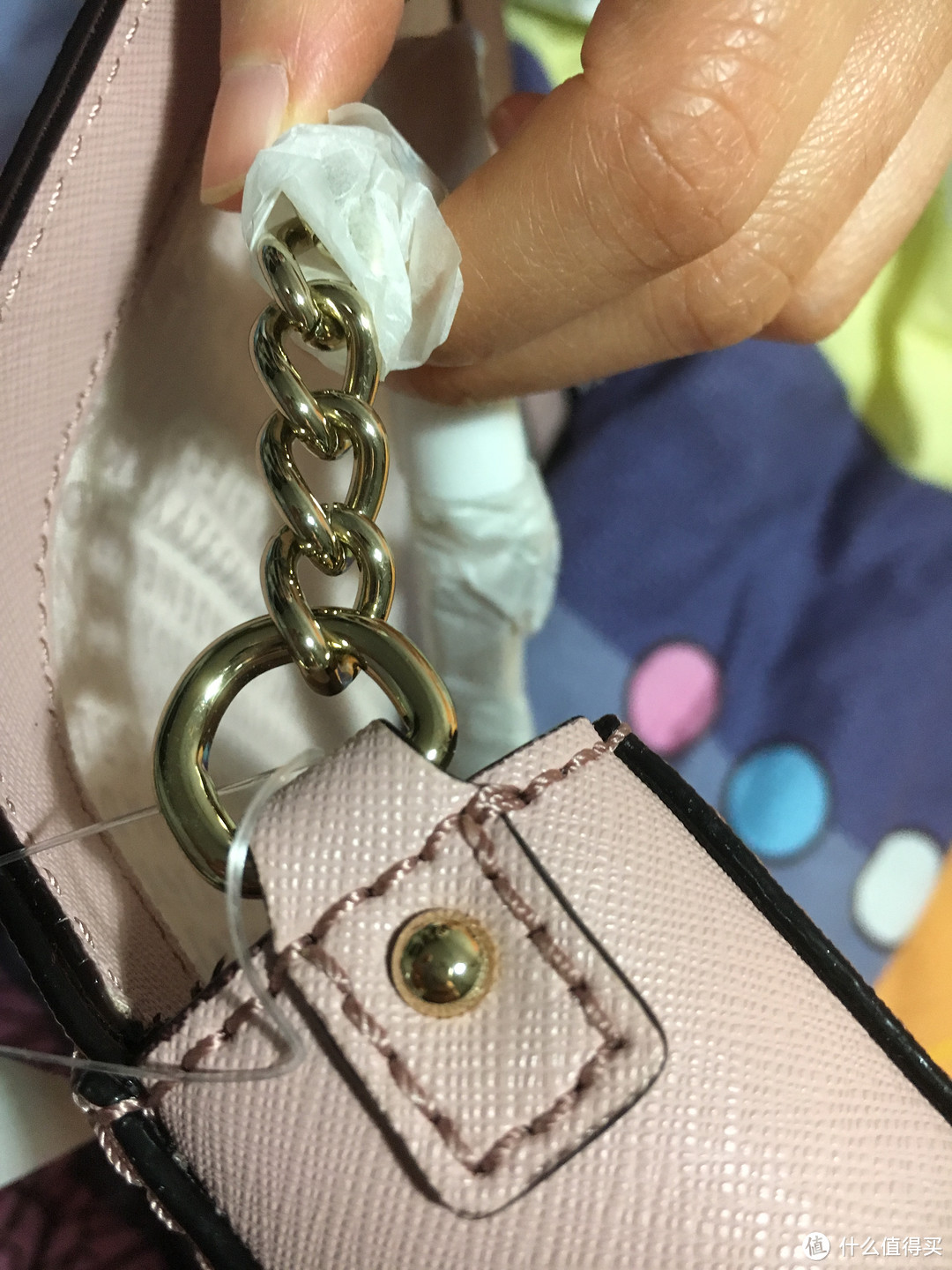 夏日小清新之选：KATE SPADE charlotte street alek粉色十字纹单肩包