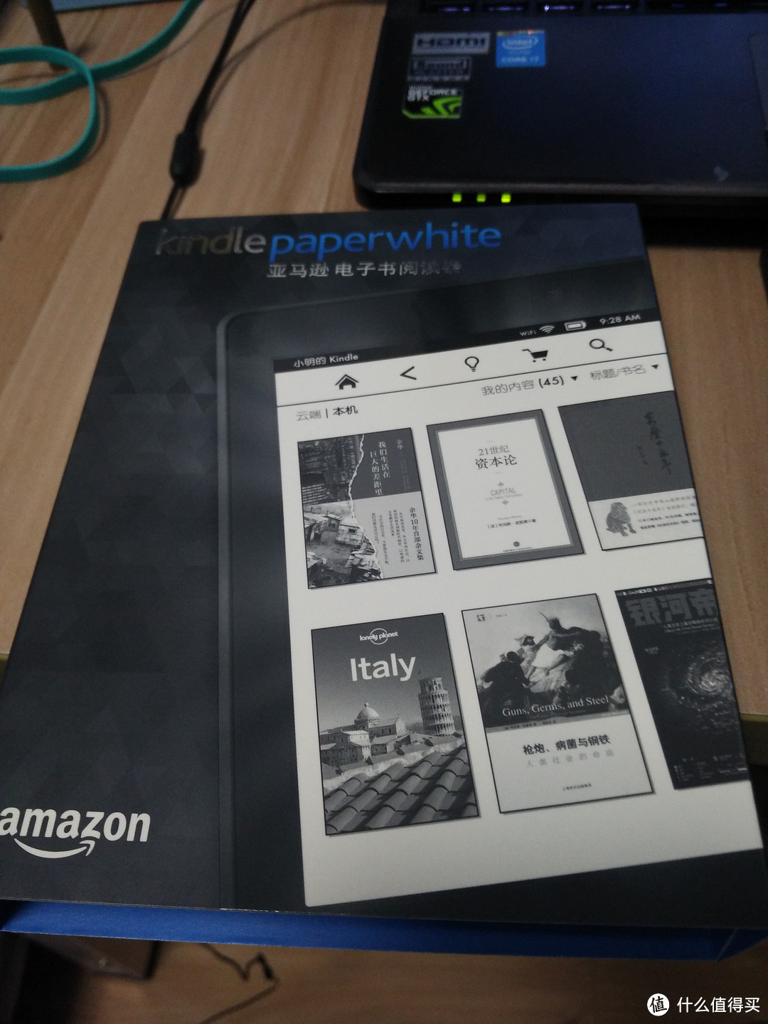 Kindle Paperwhite3 全新升级版6英寸护眼非反光电子墨水触控显示屏 黑色