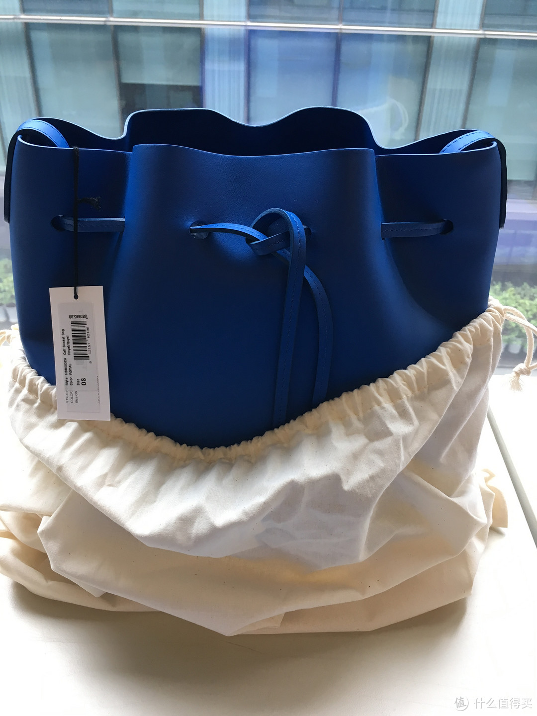 #原创新人#Mansur Gavriel 皇家蓝大号 水桶包 开箱晒物