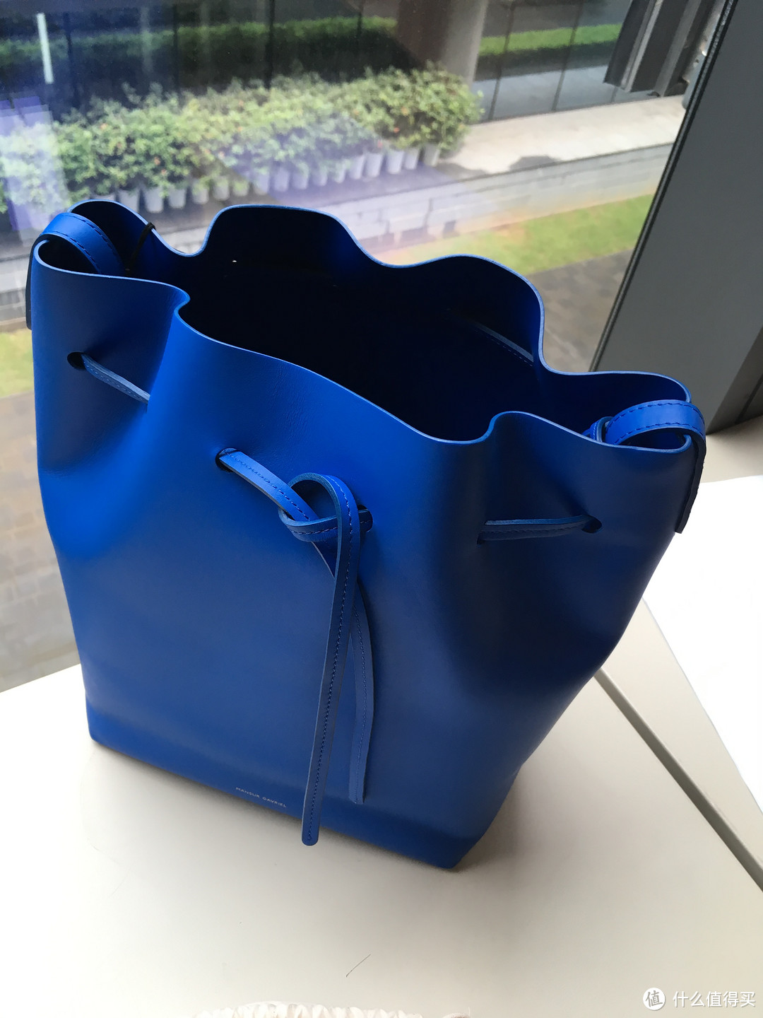 #原创新人#Mansur Gavriel 皇家蓝大号 水桶包 开箱晒物