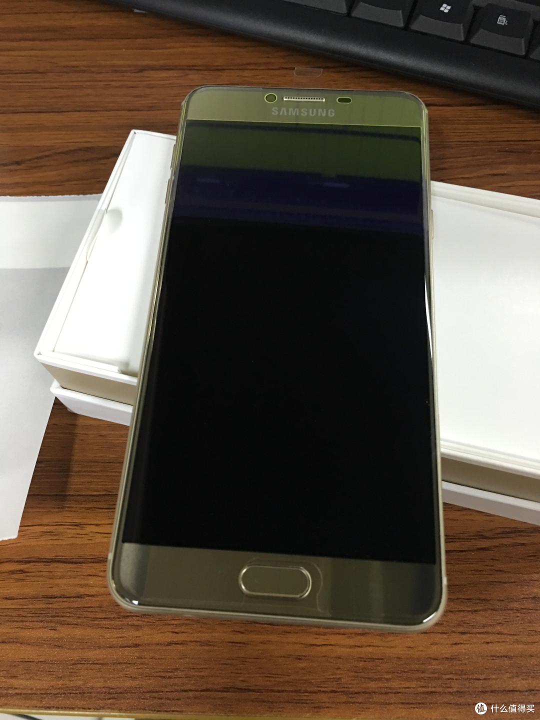samsung三星galaxyc7枫叶金智能手机伪开箱小评