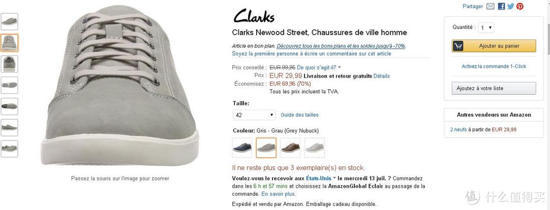 白菜价的Clarks Newood Street 男士休闲鞋 开箱