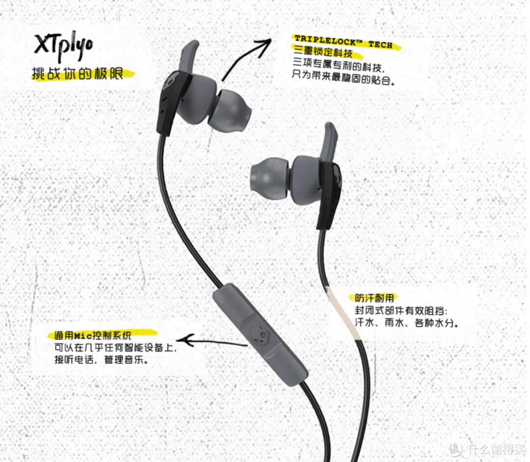 一款疯狂甩头都不会掉的耳机—— 众测 Skullcandy XTplyo 入耳式运动耳机