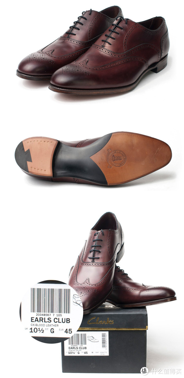 #本站首晒# 骚气十足：Clarks Banfield Limit 布洛克男士雕花皮鞋 开箱