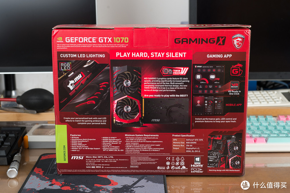 #我的显卡# 我的战术核弹显卡新装机 — MSI 微星 GTX 1070 GAMING X