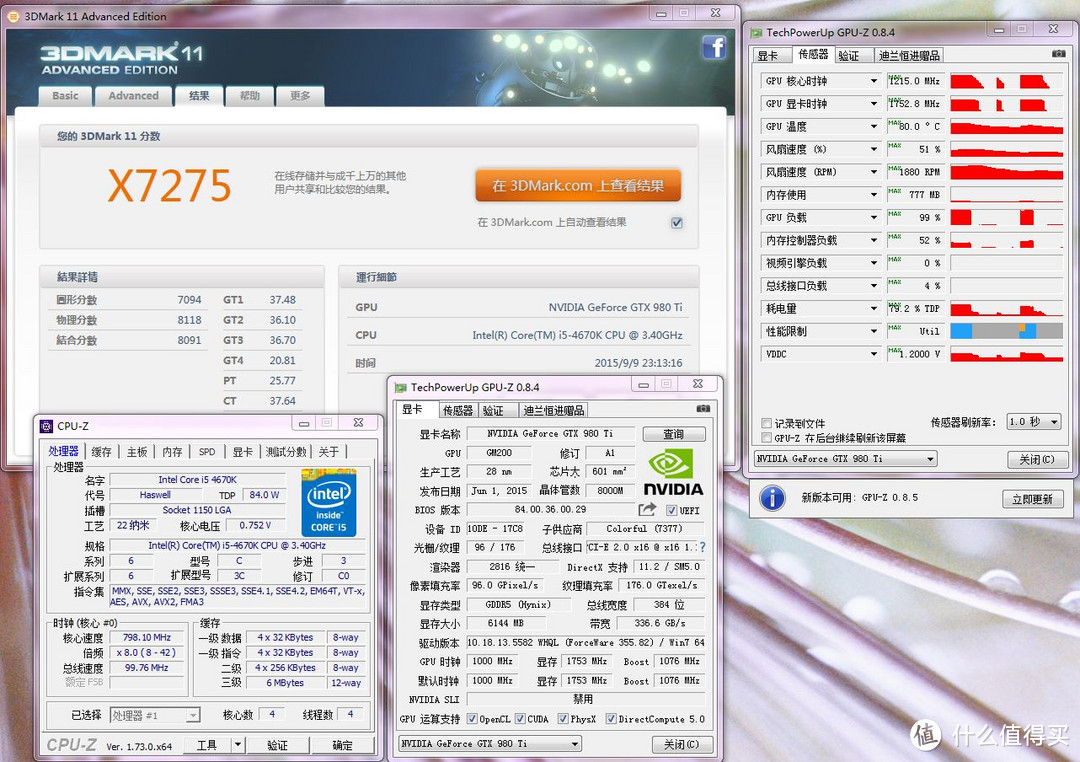 #我的显卡#死在沙滩上Colorful 七彩虹 iGame980Ti  烈焰战神X-6GD5 1216/7010MHz  显卡 纪念性评测