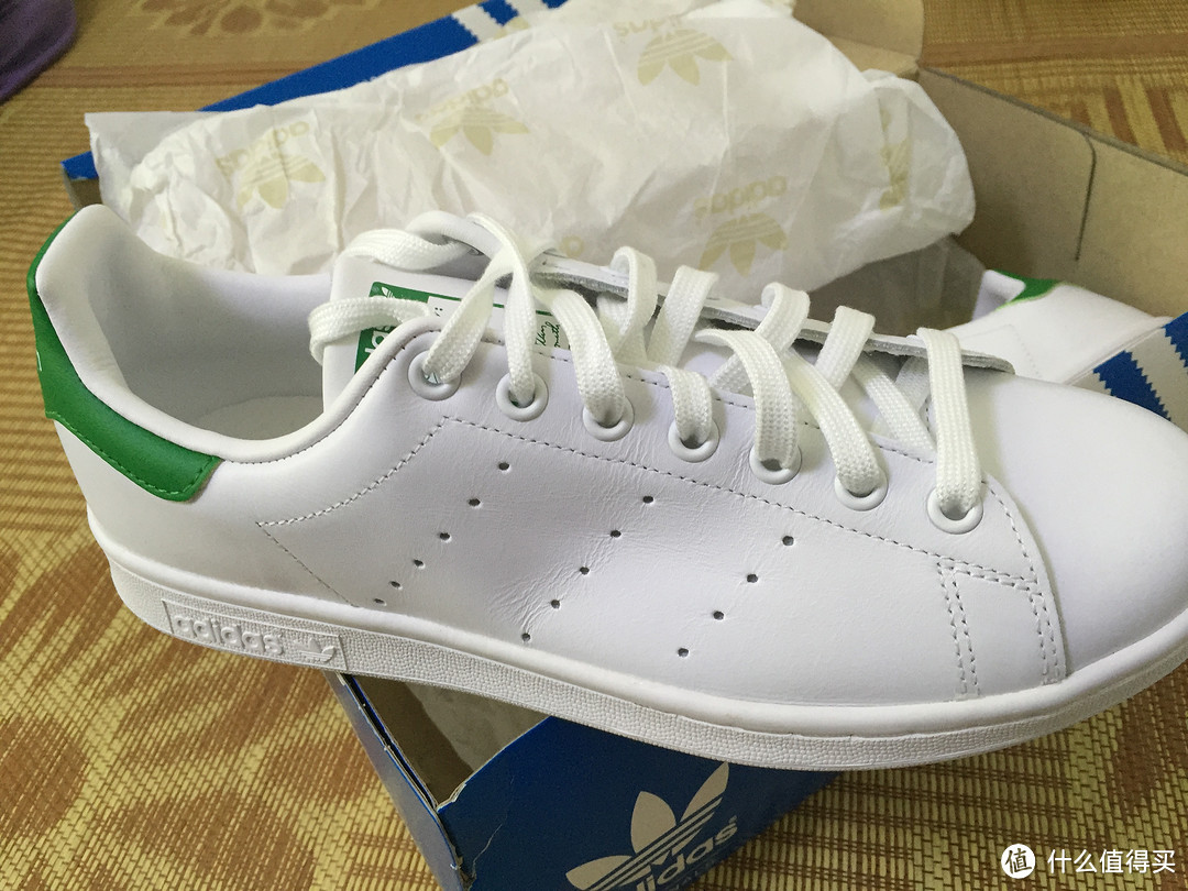 #原创新人# 潮鞋 —— Adidas 阿迪达斯 三叶草 Stan Smith 绿尾 男款休闲运动鞋 个人海淘 开箱晒单