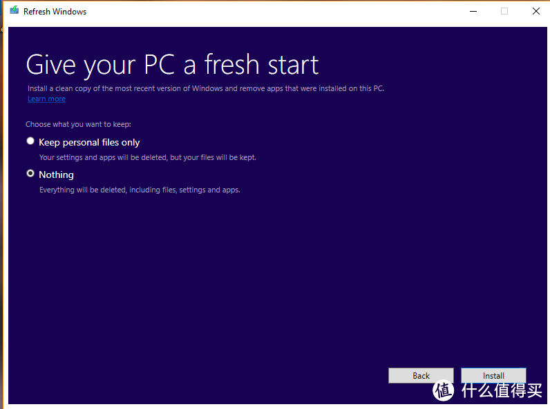 Windows10重装系统的另一种方法——Refresh Windows Tool 试用
