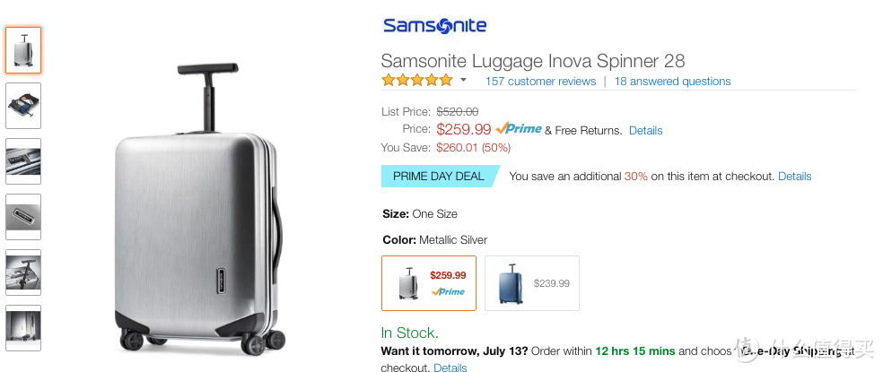 美亚 Prime Day 入手：Samsonite 新秀丽 28寸 拉杆箱