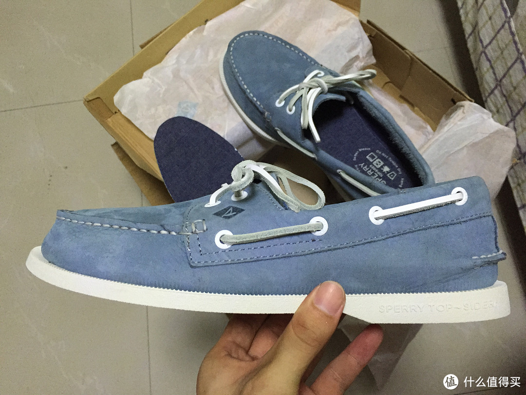 Sperry A/O 2-Eye Washable Boat Shoe 帆船鞋 开箱 附尺码、鞋带系法介绍