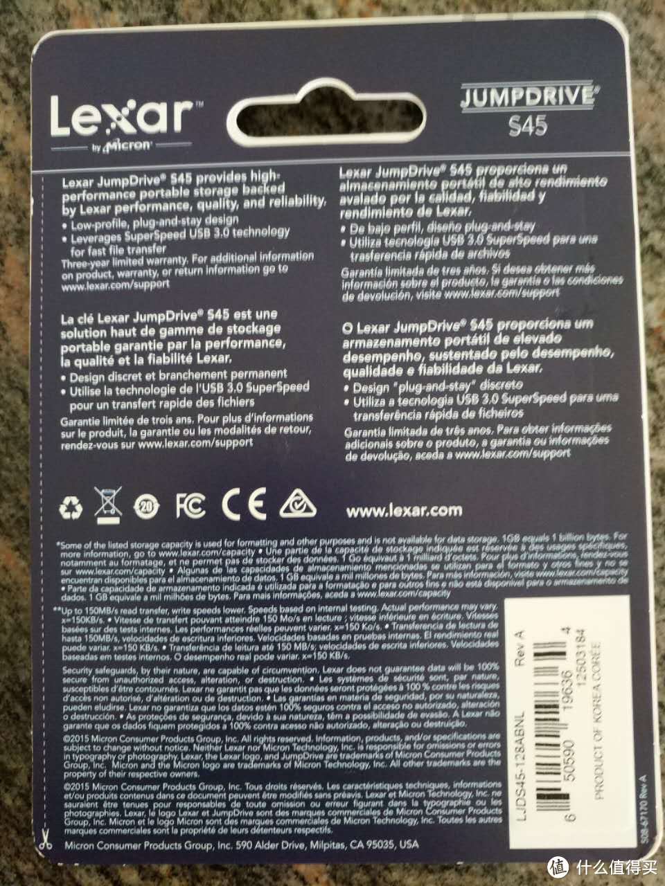 Lexar JumpDrive S45 128GB U盘（苏菲伴侣）& PNY 必恩威 Elite-X 64GB U盘 晒单