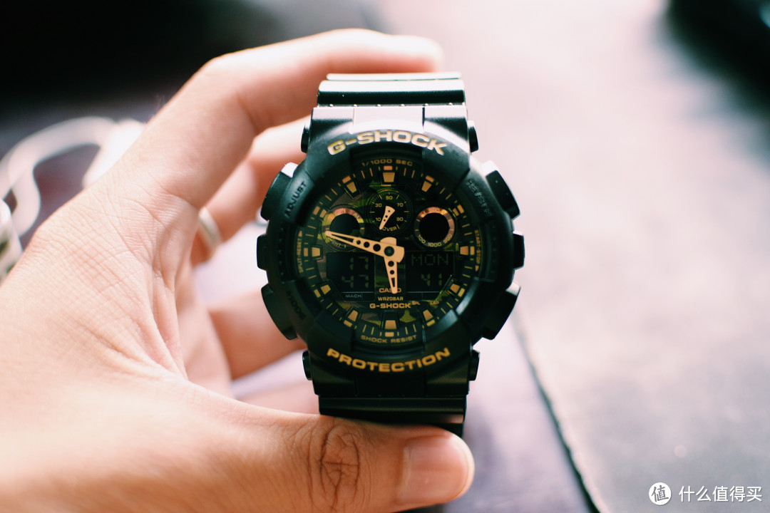 CASIO 卡西欧 G-SHOCK GA100-CF 迷彩手表 开箱及DW-6900MS-1的退役