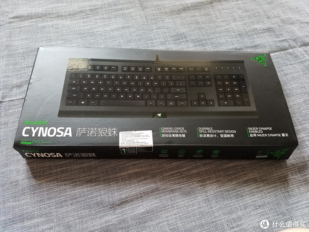 #本站首晒# 雷蛇信仰 — RAZER 雷蛇 Cynosa 萨诺狼蛛 入门级薄膜键盘 晒单