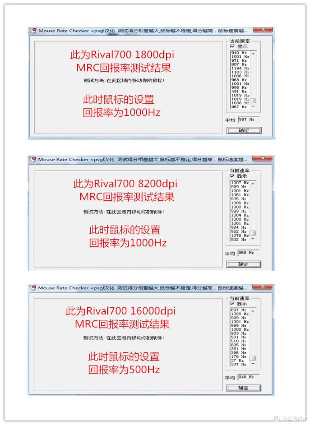 SSR700 MRC 1000Hz测试结果 SSR700 MRC 1000Hz测试结果