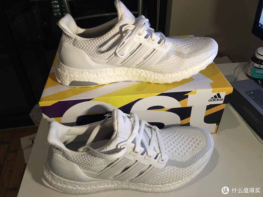 #本站首晒# #原创新人# Adidas 阿迪达斯 ultra boost 2代 triple white 男款跑步鞋 开箱