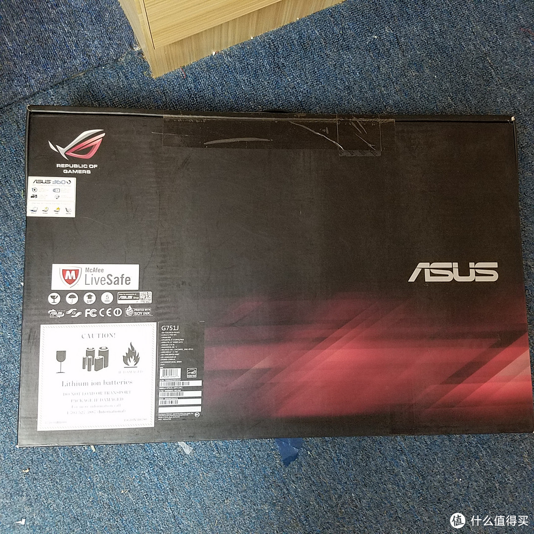 美亚Warehouse购入 ASUS 华硕 玩家国度 G751JL 开箱